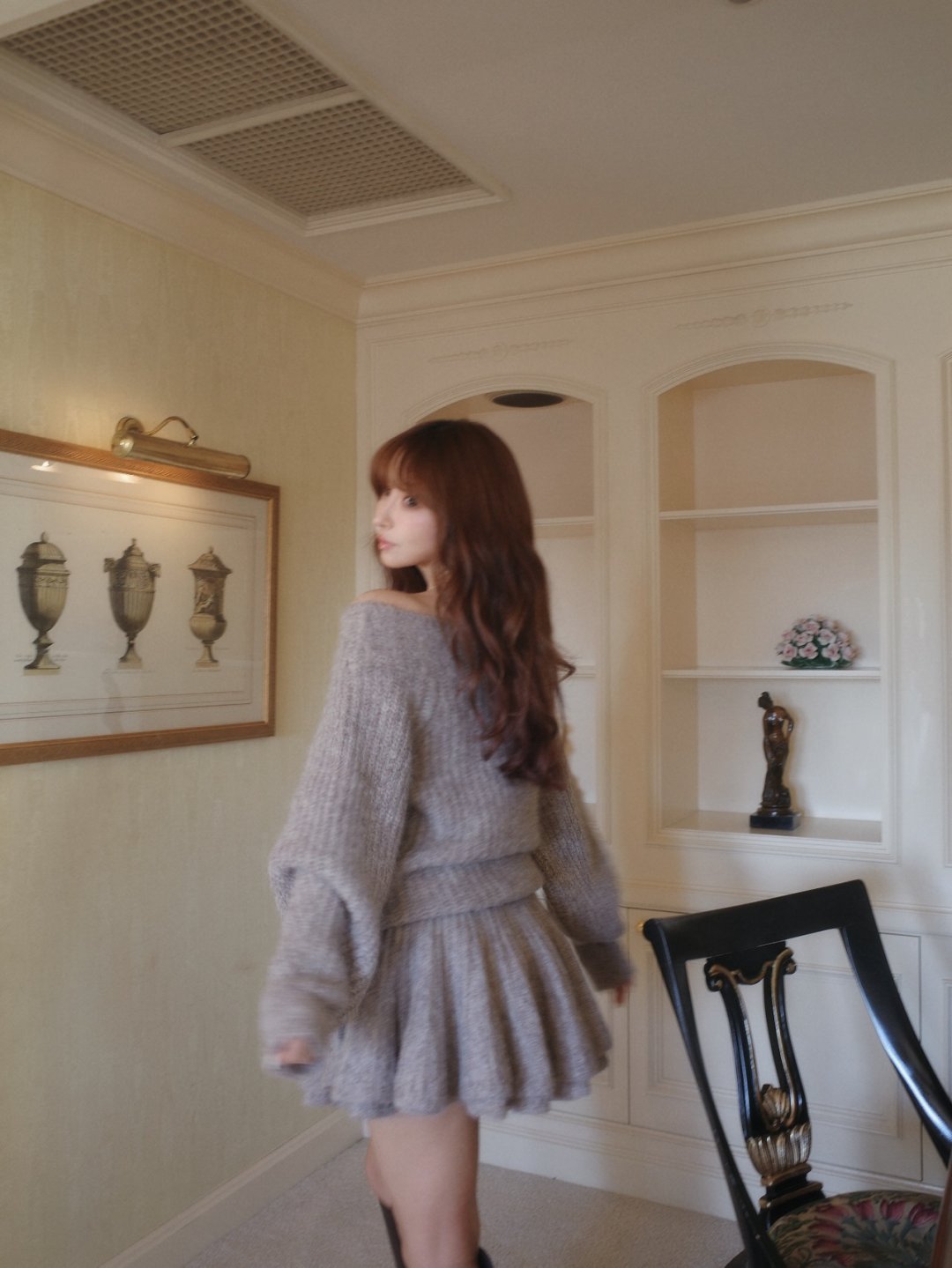 ยูอะ มิคามิ ลุค MISTREASS Winter Collection โค้ทขนฟู ถุงน่องลูกไม้ ในห้องโรงแรม (รูปที่ 6)
