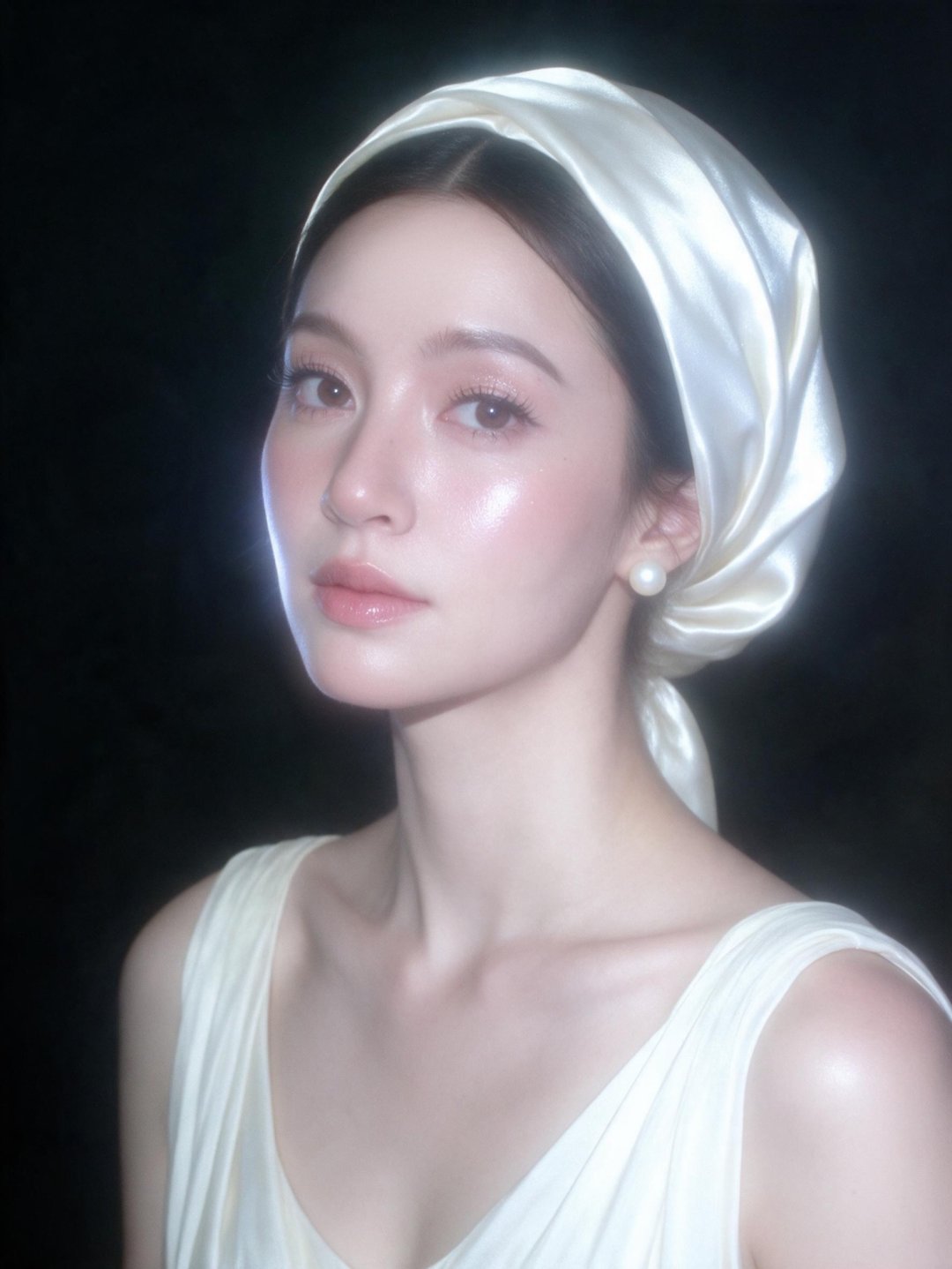 เบลล่า ราณี ผ้าโพกผมซาตินขาว ต่างหูมุก เดรสคอวีขาว "เมื่อต่อต้านไม่ได้ ก็ต้องเข้าร่วม" (รูปที่ 2)