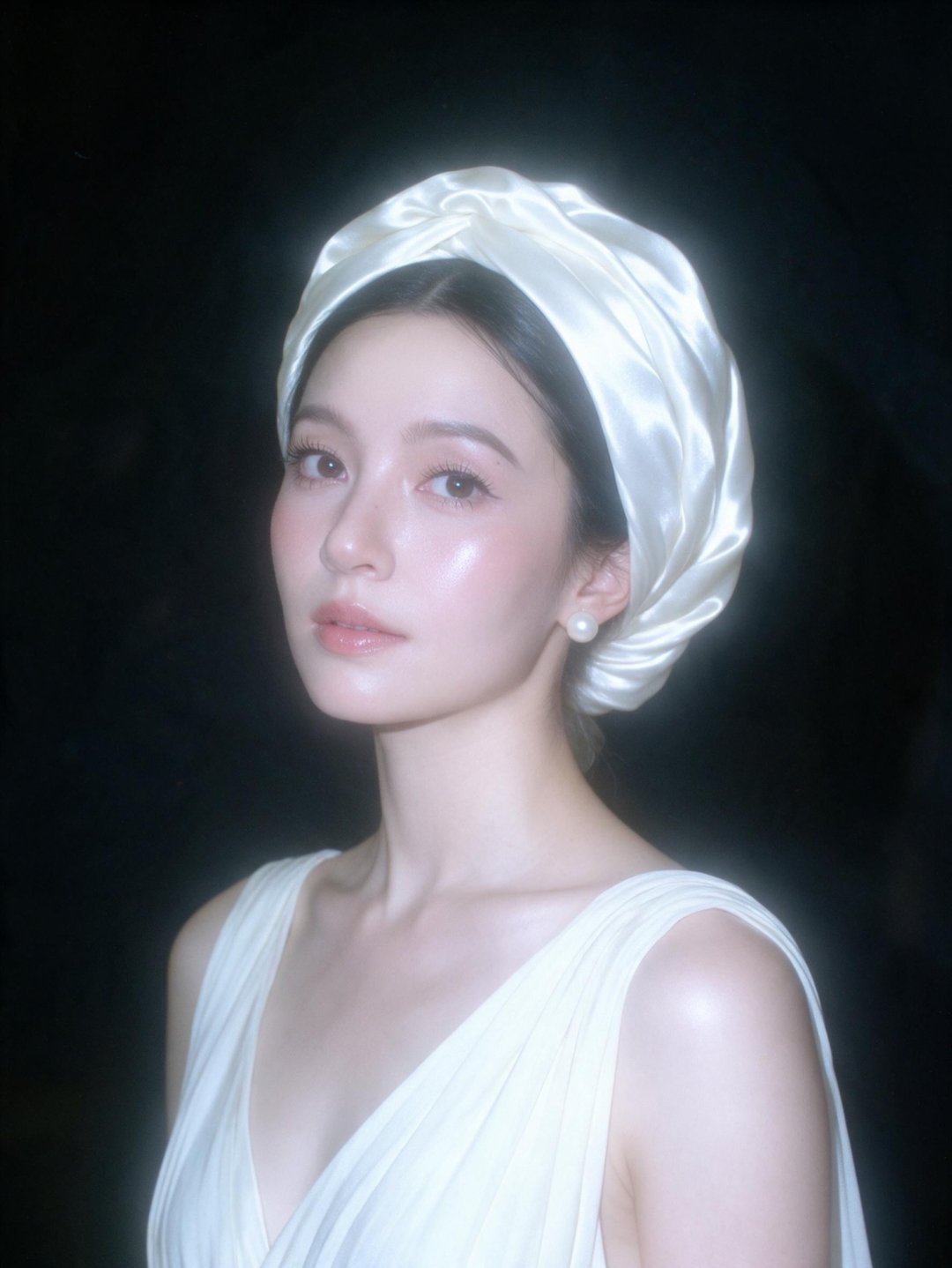 เบลล่า ราณี ผ้าโพกผมซาตินขาว ต่างหูมุก เดรสคอวีขาว "เมื่อต่อต้านไม่ได้ ก็ต้องเข้าร่วม" (รูปที่ 4)